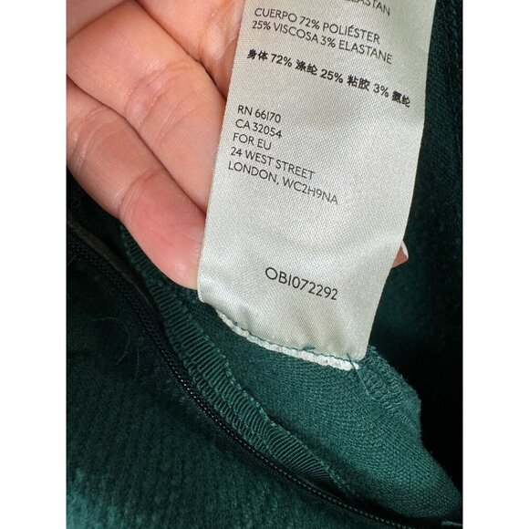 Anthropologie Sutton Pont knit v neck jumpsuit Hunter Green sz L - Picture 10 of 10